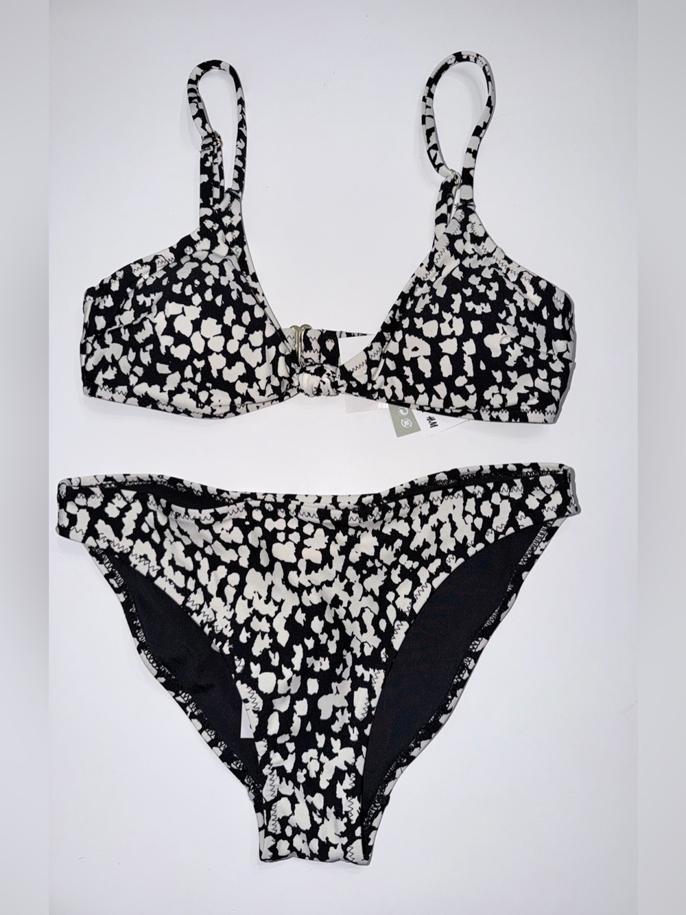 H&M Black & White Printed Bikini Set. Size 2. NEW